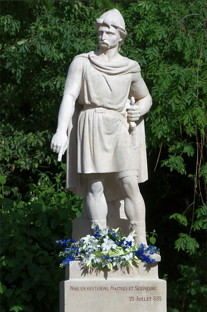Statue de Rollon, jardin de l’Hôtel de Ville de Rouen.